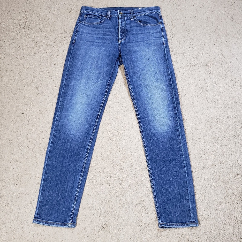 Rag & Bone Jeans Men 34 (33x32) Fit 2 Slim Dark Wash Stretch Modern Streetwear